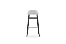 Form Barstool Molded plastic shell chair with black legs 603218 1