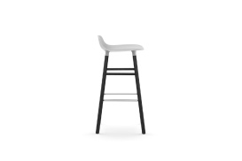 Form Barstool Molded plastic shell chair with black legs 603218 3
