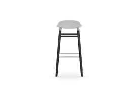 Form Barstool Molded plastic shell chair with black legs 603218 4
