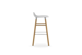 Form Barstool Molded plastic shell chair with oak legs 602798 4