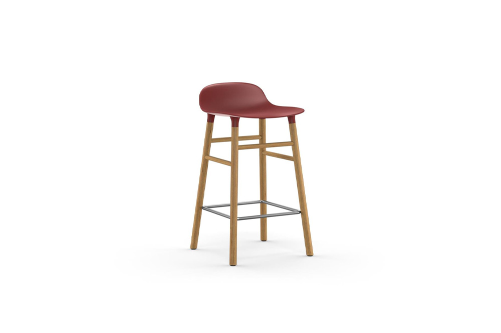 Form Barstool 65 cm Oak Red