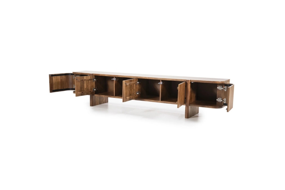Eleonora TV-Meubel Julian Naturel - Acaciahout 240cm - Afbeelding 9
