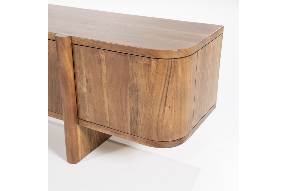 Eleonora TV-Meubel Julian Naturel - Acaciahout 240cm - Afbeelding 2