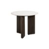 Richmond Interiors Ronde Bijzettafel Mayfield - Mangohout Marmer 55cm