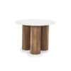 ​Eleonora Bijzettafel Xavi - Marmer Mangohout 60cm