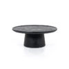 ​Eleonora Salontafel Ron Rond - Zwart Mangohout 80x32cm