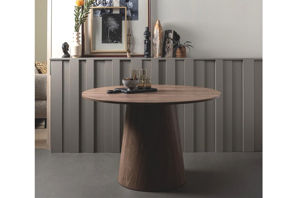 Woood Maan Ronde Eettafel - MDF Walnoot 120cm - Afbeelding 2