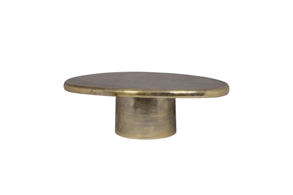 Richmond Interiors Organische Salontafel Pulitzer - Brushed Gold 106x82cm - Afbeelding 2