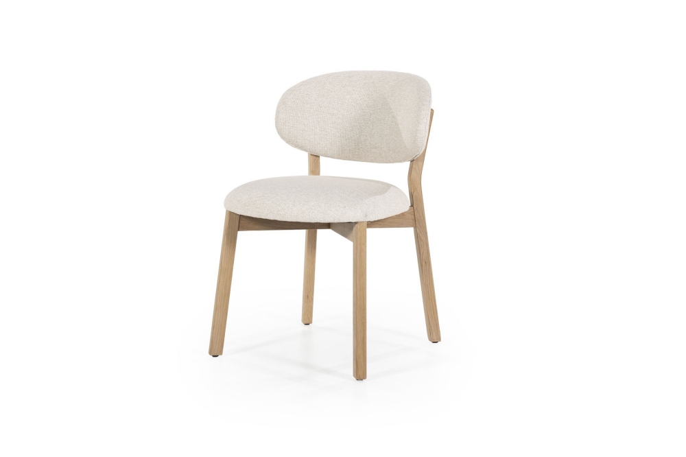 Eleonora Eetkamerstoel Mikky Eikenhout Naturel - Beige Moon