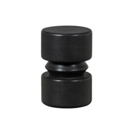 Woood Tuve Ronde Bijzettafel - Hout MDF Bruin/Matzwart 45x30cm