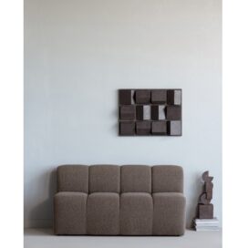 Alternative view of Woood Mojo Eetbankje 164cm Met Rugleuning - Boucle Bruin Melange