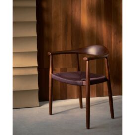 Alternative view of vtwonen Embrace Eetkamerstoel - Beukenhout Gevlochten Zitting Donkerbruin