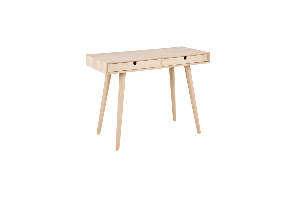 Hip District Bureau Faas met 2x Lade - Naturel/Whitewash 100x45cm