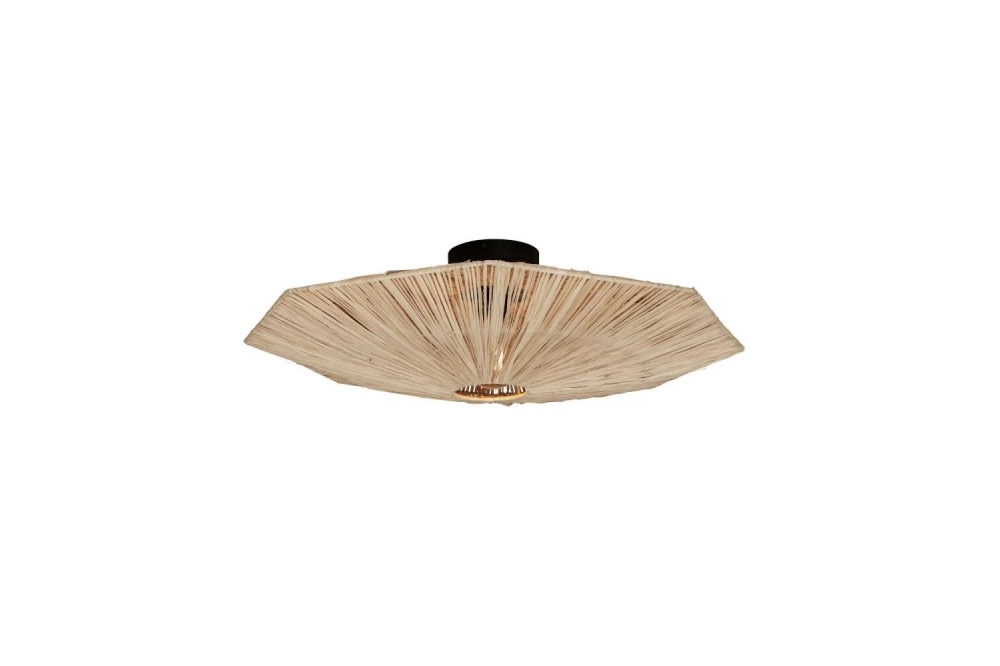 Good&Mojo Plafondlamp Panama - Raffia Octogon L Naturel 65cm