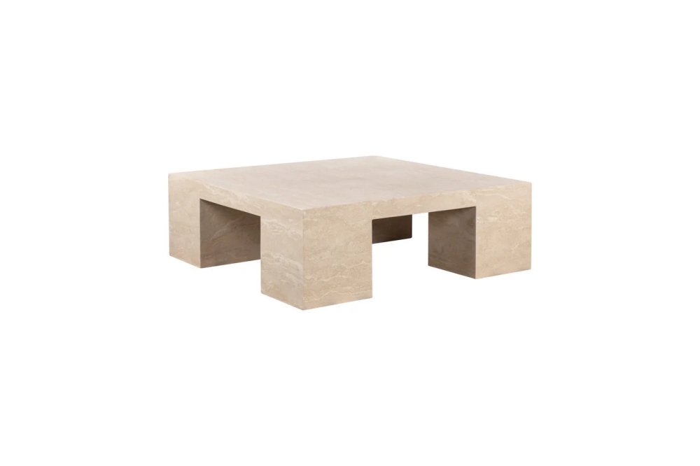 Richmond Interiors Salontafel Biltmore - Beige Travertin 110cm (Alexander Jones)