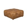 Dutchbone Hackman Hocker - Leather Cognac