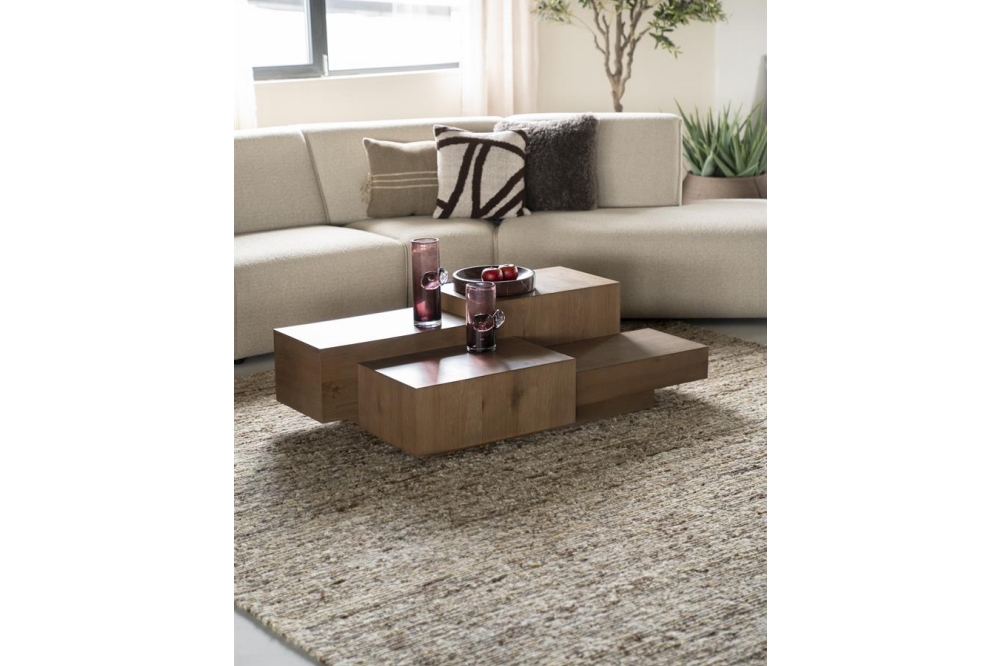 Eleonora Salontafel Quinten Rechthoek - Bruin 140x75cm - Afbeelding 3