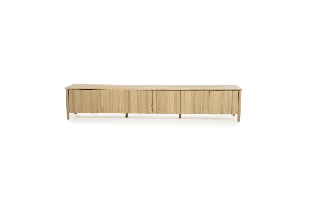 Eleonora TV-Meubel Jake 6 Deurs - Naturel Eiken 264cm