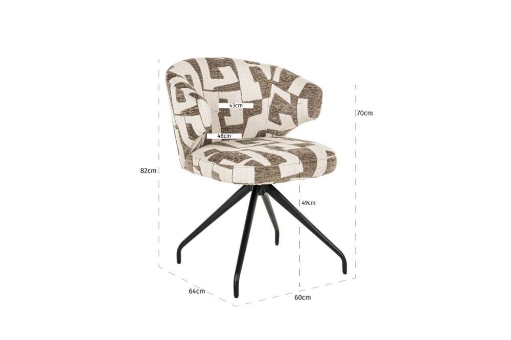Richmond Interiors Draaifauteuil Milly - Moss Graffic - Afbeelding 8