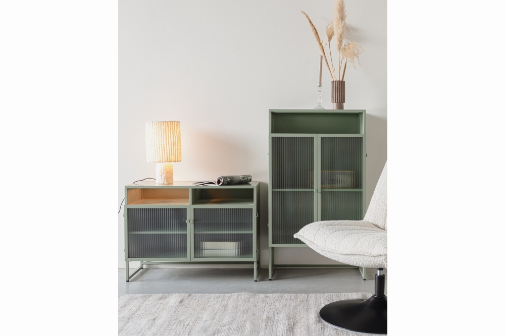 Hip District Dressoir Herbe - Groen MDF Medium 80x58cm - Afbeelding 2