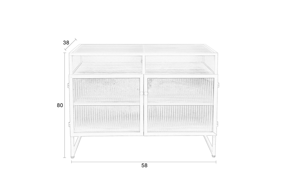 Hip District Dressoir Herbe - Groen MDF Medium 80x58cm - Afbeelding 8