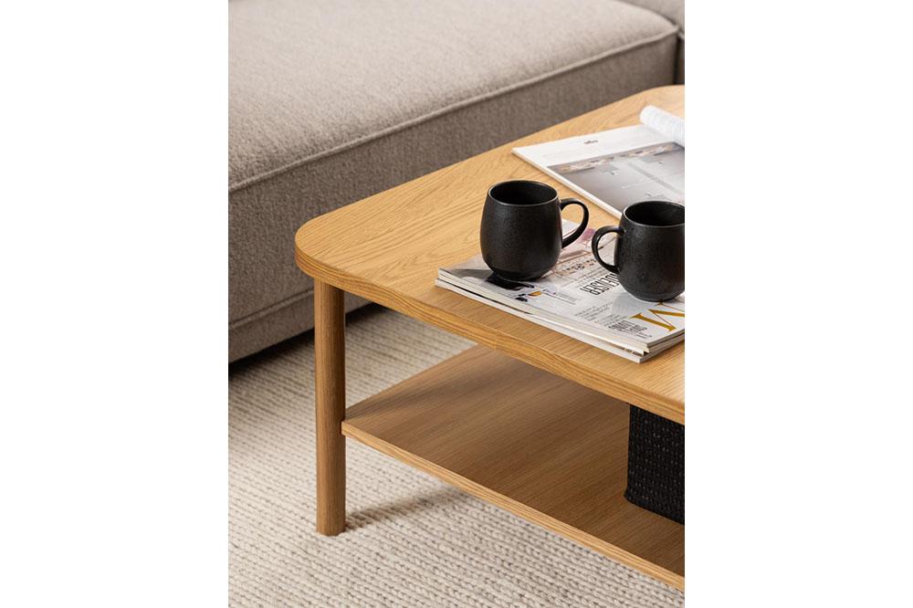 Hip District Salontafel Stian - Eiken Naturel 90x90cm - Afbeelding 2