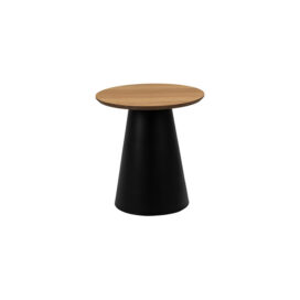 Hip District Ronde Bijzettafel Thyre - Eiken Naturel Zwart 45cm