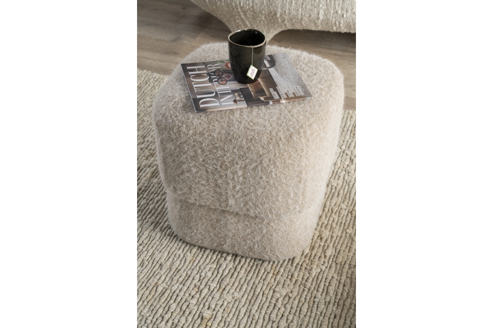 By-Boo Poef Kelso - Taupe 40x40cm - Afbeelding 3