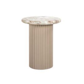 Richmond Interiors Bijzettafel Coronel - Marmer Beige 50cm