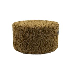 ​By-Boo Poef Vista - Large Mustard Grof Boucle 60cm