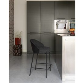 Alternative view of Dutchbone Counterstoel Rodin – Essenhout Bouclé Black (Zithoogte 65cm)