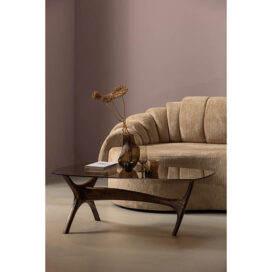 Alternative view of Woood Organische Salontafel Flash - Mangohout Glas Walnoot 110x60cm