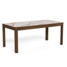 Hip District Eettafel Filip - Donker Eiken met Keramiek Bovenblad 180x90cm