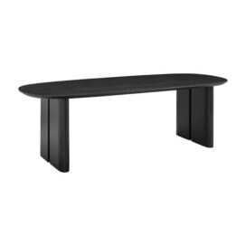 Richmond Interiors Ovale Eettafel Durban - Dark Coffee Eiken Verstelbare Poten 300cm