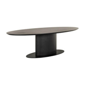 Richmond Interiors Ovale Eettafel Gordon - Eiken Dark Coffee 300x110cm
