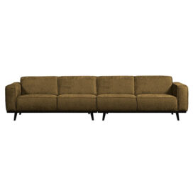 Woood Statement XL 4-Zits Bank 372cm - Structure Velvet Brass