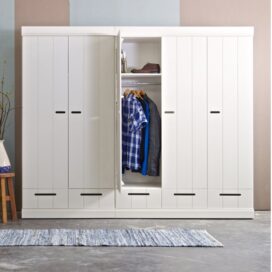 Alternative view of Woood Connect Kledingkast 2-Deurs en Lade - Grenen Wit 195x94cm