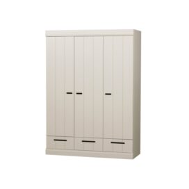 Woood Connect Kledingkast 3-Deurs en Lade - Grenen Dust 195x140cm
