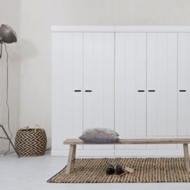 Alternative view of Woood Connect Kledingkast 3-Deurs en Lade - Grenen Wit 195x140cm