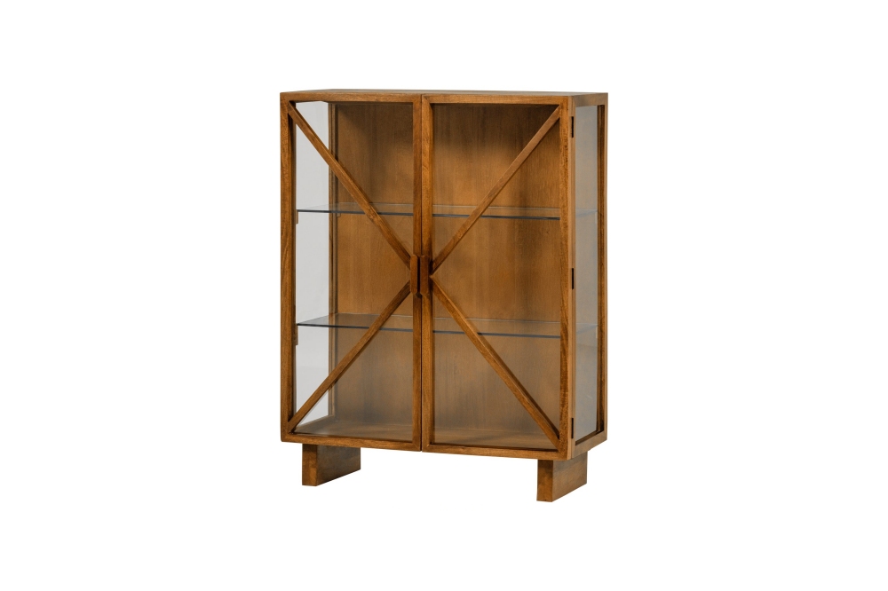 Woood Kella 2-Deurs Virtinekast – Mangohout Naturel 132x100cm