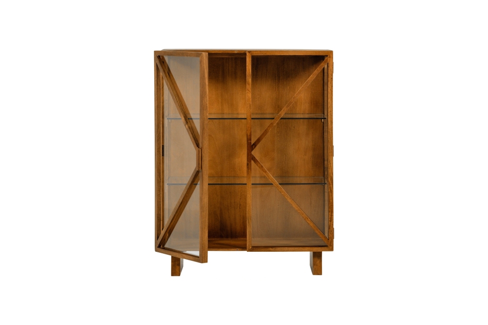 Woood Kella 2-Deurs Virtinekast – Mangohout Naturel 132x100cm - Afbeelding 7
