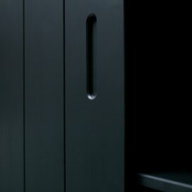 Alternative view of Woood Move Schuifdeurkast – Grenen Matzwart 200x120cm