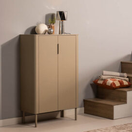 Alternative view of Woood Gunnar Half Hoge 2-Deurs Kast - Grenen Mud 135x85cm