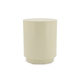 By-Boo Ronde Bijzettafel Mesita - Beige Metaal 37x45cm