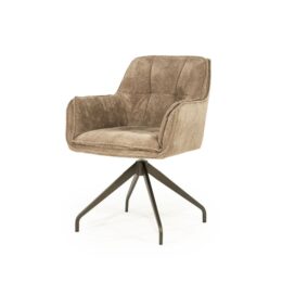 Eleonora Draaibare Eetkamerstoel Hugo - Taupe Lyric