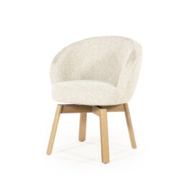 Eleonora Draaibare Eetkamerstoel Livia - Eiken Beige Hush