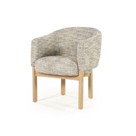 Eleonora Eetkamerstoel Micha - Stof Nori Eikenhout Taupe