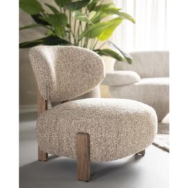 Alternative view of Eleonora Fauteuil Reza - Eikenhout Bruin Taupe Bay