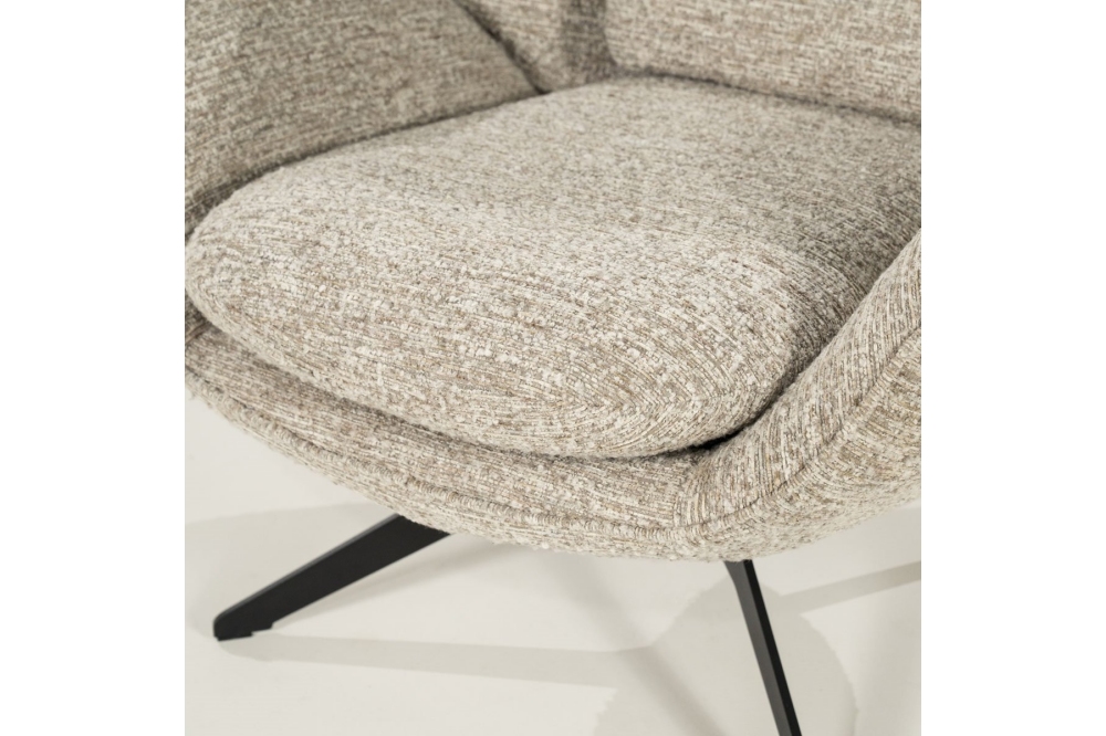 Eleonora Fauteuil Ryan met Hocker - Taupe Zora - Afbeelding 5