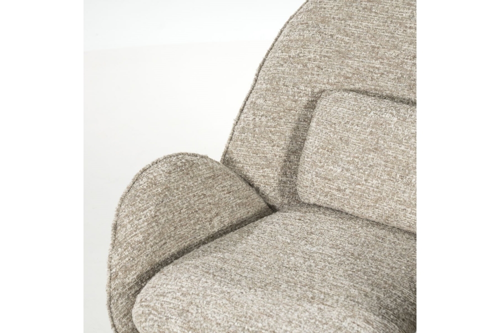Eleonora Fauteuil Ryan met Hocker - Taupe Zora - Afbeelding 3